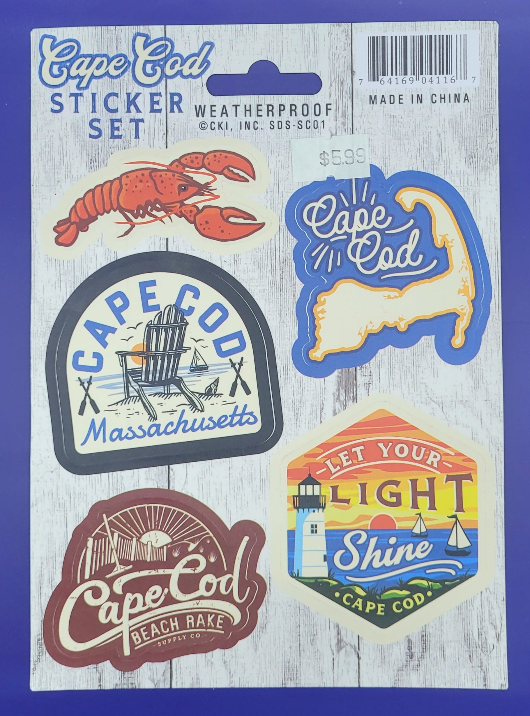 Cape Cod Sticker Map Cape Cod 5 Sticker Set – Popponesset Beach Company