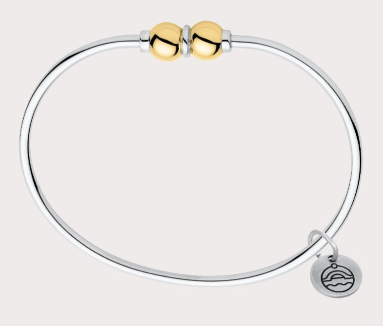 Double Gold Ball Bracelet - 7