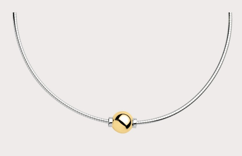 Single Gold Ball Necklace - 16
