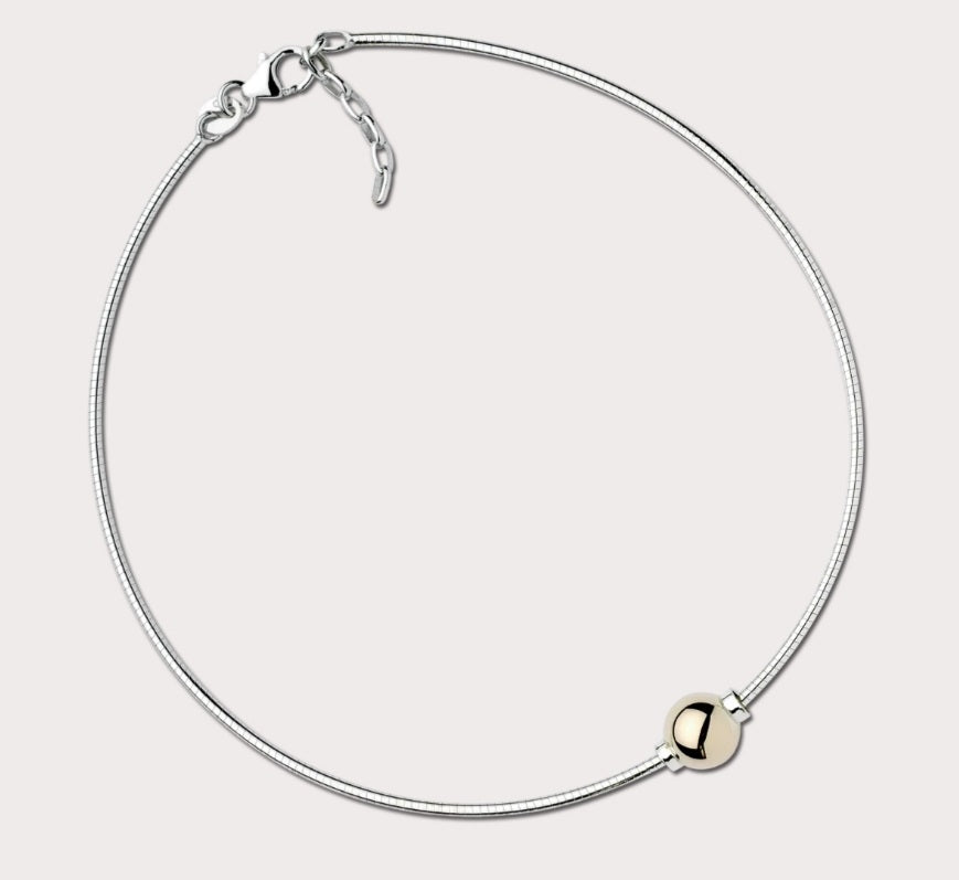 Single Gold Ball Anklet - 9
