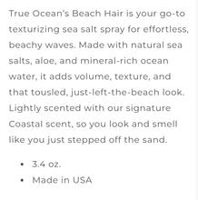 Load image into Gallery viewer, TRUE OCEAN Beach Hair Sea Salt Spray
