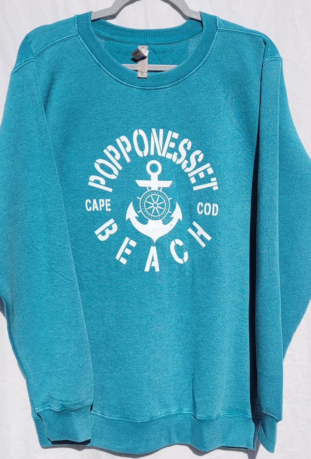 Burnout Crew Neck Sweatshirt with Anchor