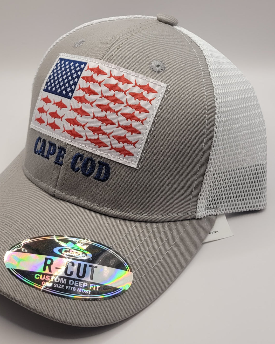 Adult Cape Cod Shark Flag Trucker Hat
